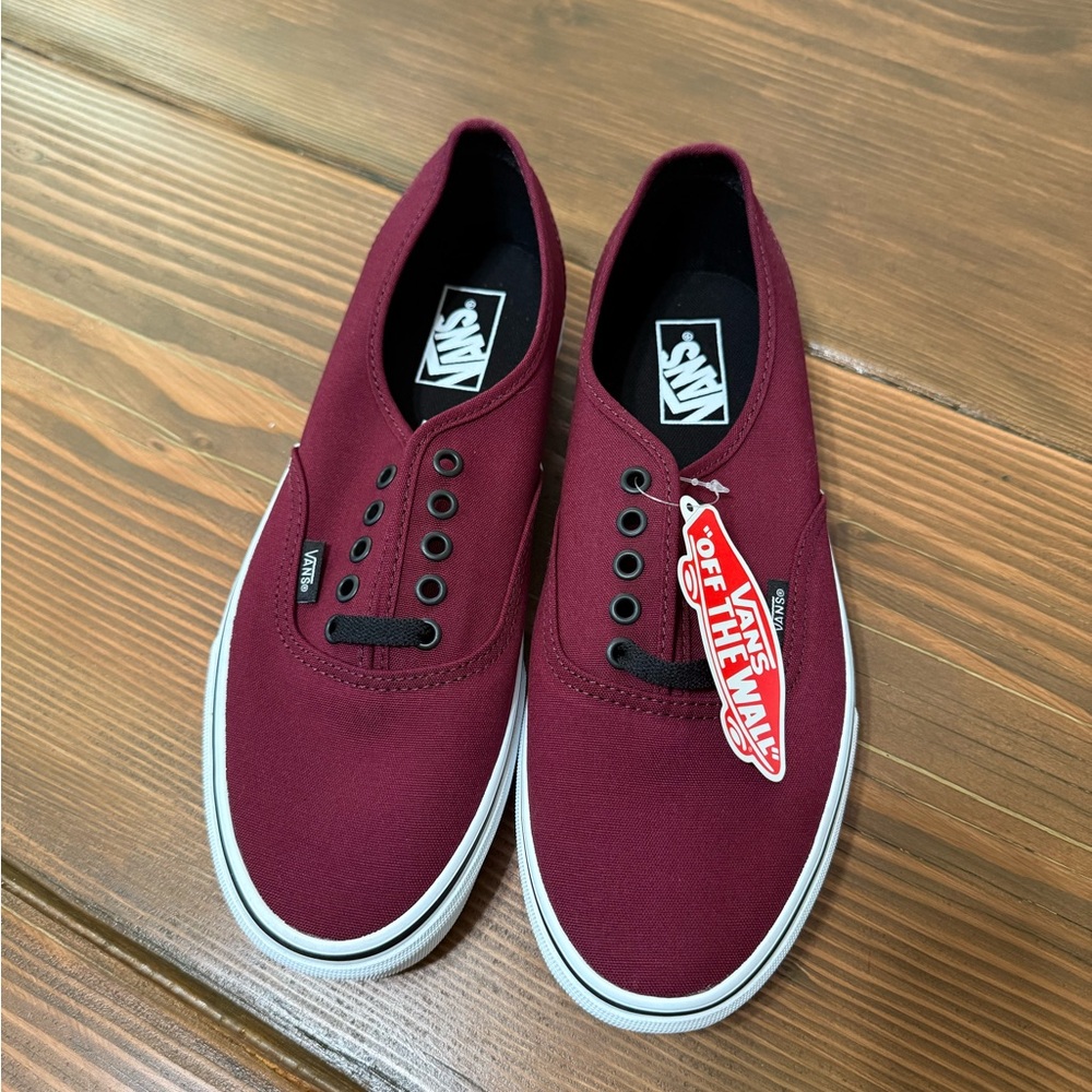 Vans Men's Deep Red Lace-Up Sneakers